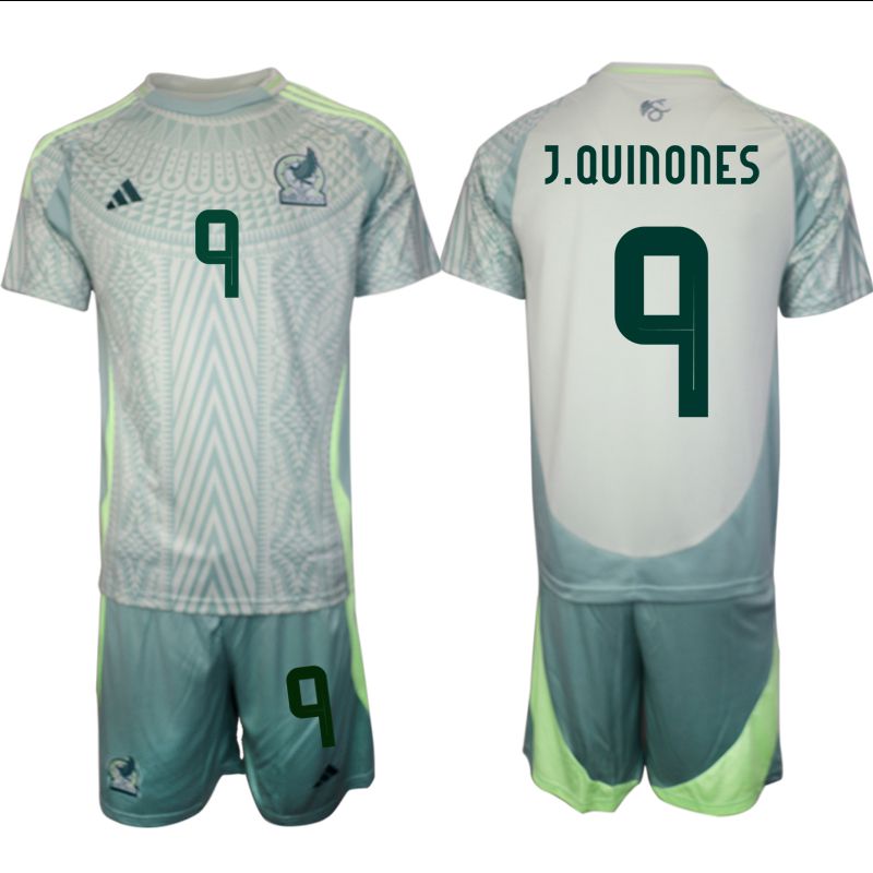 Men 2024-2025 Season Mexico away green #9 Soccer Jersey->mexico jersey->Soccer Country Jersey